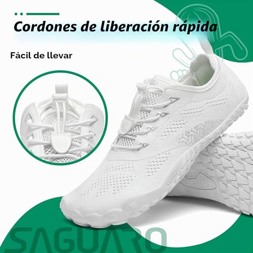 SAGUARO Versatile Minimalist Lightweight Flexible Outdoor Indoor Shoes – Gym Asphalt Beach Mountain, Unisex-Adult