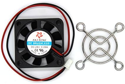 DC 24V 40mmx40mmx10mm 9 Vanes PC CPU Computer Cooling Fan w Metal Finger Guard