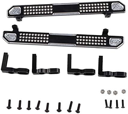 1 Pair/SET Durable Alloy Side Metal Pedal Foot Step Panel Anti-Skid Plate For 1/10 Scale Traxxas TRX-4 RC Crawler Car Parts-Black