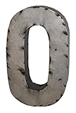 Rustic Arrow Letter O for Decor, 14-Inch, Silver