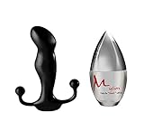Aneros Progasm paired with Migliori High End Silicone Lubricant (Black, 30 ml)