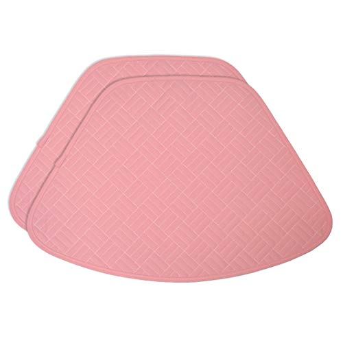 Sweet Pea Linens Pink Quilted WedgeShaped Placemats Set