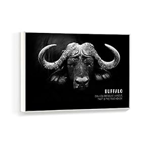 Framed Canvas Wall Art for Living Room, Bedroom Black and White Beast Canvas Prints for Home Decoration Ready to Hanging - 16x24 inches
