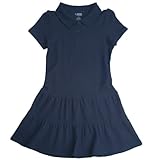 French Toast Ruffled Pique Polo Dress Girls