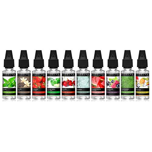 10 x 10ml Elvapo Premium E-LIQUID-BOX | 100ml Liquids Starter Set für E-Zigaretten| Wassermelone, Vanille, Minze, Grüner… – Bild 5