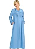 AmeriMark Women's Snap-Front Long Boucle Robe