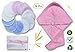 Bamboo Makeup Remover Pads - Reusable Cotton Rounds for Face with Mesh Bag and Hair Turban – 12 Facial Cleansing Wipes Gently Remove Facial and Eye Makeup (14 Piece Set)