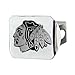 FANMATS 14963 Chicago Blackhawks Chrome Metal Hitch Cover with Chrome Metal 3D Emblem
