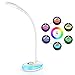 LED Desk Lamp for Kids, VOGEK Eye-Caring Table Light with Night Light, 3 Brightness Levels, Built-in Rechargeable Battery, Touch Control Study Desk Light for Boys and Girls (256 Color Available)