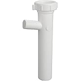Highcraft Plastic Branch Tailpiece 1-1/2" x 8" with 3/4" Branch Direct Connect Tailpiece for Tubular Kitchen Sink Drain Appli