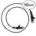 InstallerParts (10 Pack Ethernet Cable CAT6 Cable Flat 2 FT - Black - Professional Series - 10Gigabit/Sec Network/High Speed Internet Cable, 550MHZ