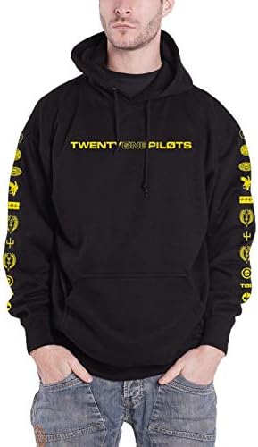 Twenty One Pilots Hoodie Official Trench Logo Heavy Official Mens Black Pullover