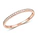 DTLA Sterling Silver Stackable Cubic Zirconia Half Eternity Band Ring - Select Your Color
