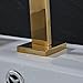 Rozin Gold Polished Widespread 3pcs Basin Faucet Dual Knobs Vessel Sink Mixer Tap