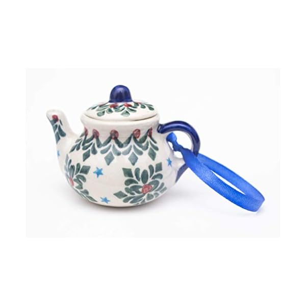 Manufaktura W Boleslawiec Polish Pottery HandPainted Teapot Ornament
