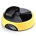 Flexzion Automatic Dog Feeder 4 Meals (Yellow) Programmable Timer Pet Cat Puppy Animal Food Supplies Bowls Water Trays Electronic Station Container with LCD Display