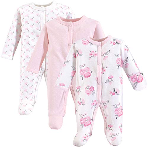 Photo 1 of Hudson Baby Unisex Baby Cotton Sleep and Play Basic Pink Floral, Preemie