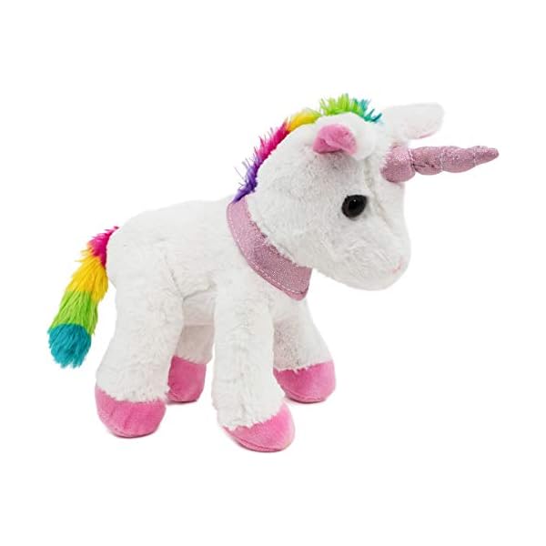 BRUBAKER Plüsch Einhorn 21 cm hoch - Weiß - Stofftier Plüschtier Kuscheltier – Bild 4