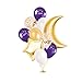 Ramadan Kareem Happy Ramadan Balloons; Eid Moon Star Balloons, Purple Ramadan Balloon Bouquet Kit for welcoming Ramadan