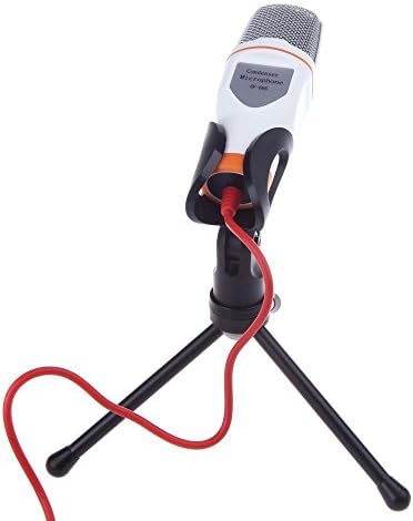 FABIZ Professional Condenser Microphone With Tripod Stand, 3.5mm Sound Recording Studio Microphone for PC/Laptop/ YouTube Recording