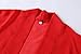 OLRAIN Women's Floral Print Sheer Chiffon Loose Kimono Cardigan Capes (X-Large, Red)