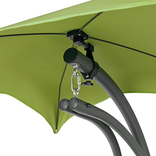 Best Choice Products Outdoor Hanging Curved Steel Chaise Lounge Chair