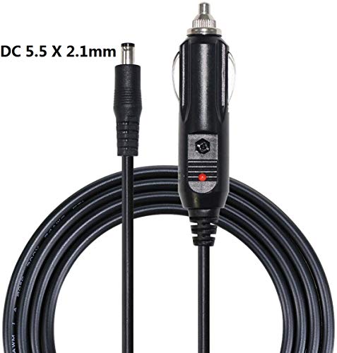 SPARKING DC 5.5 x 2.1mm Car Charger Power Supply Cord - 12v -24v 4FT Cigarette Lighter Male Plug to DC Connector 5.5 x 2.1mm Cable