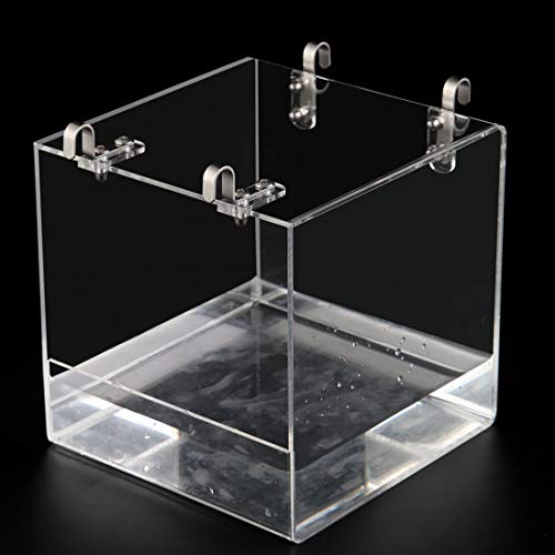 KINTOR Bird Bath Acrylic No-Leakage Design with Metal Universal Clip for Most Birdcage (S)