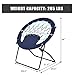 Giantex Folding Bunjo Bungee Chair, Outdoor Camping Gaming Hiking Chair, Perfect for Garden Patio, Web Chair Portable, Steel Bungee Dish Chairs for Adults Kids, Blue