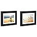 Americanflat 5x7 Picture Frame with Shatter-Resistant Glass - Set of 2 - Use as 4x6 Frame with Mat or Display 5x7 Photo Without Mat - Signature Collection - Picture Frames for Tabletop or Wall - Black