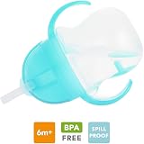 Munchkin 2 Pack Tip&Sip Weighted Straw Cup Blue Green 7oz 6m+ with Handles view 5