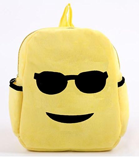 Emoji Backpack Cool Sunglasses Dude Plush Cute Soft Funny Kids School Small Childrens Bag