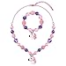 SkyWiseWin Chunky Bubblegum Necklace Bracelet Set Little Girls Jewelry