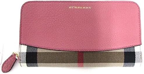Amazon バーバリー Burberry Ls Elmore Hhl Coca ラウンドファスナー長財布 長財布 ピンク Mauve Pink コットン レザー 並行輸入品 シューズ バッグ
