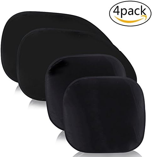 Car Sun Shield, NaTape Shade for Side and Rear Window, Auto Sunshade for Blocking UV Ray and Protecting Kids Pets with Easy Installation and Good Cooling 25 X 15 Match 16 X 13 Inches (4 Pack)