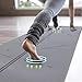 Heathyoga ProGrip Non Slip Yoga Mat with Alignment Lines, Revolutionary Wet-Grip Surface & Eco Friendly Material, Perfect for Hot Yoga and Bikram, Free Carry Bag 72″X26″ (Grey-Black)thumb 4