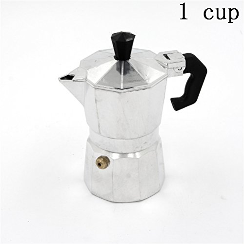 uhoMEy Espresso Stovetop Coffeemakers, Aluminum Moka Coffee Pot, 1-Cup, 3-Cup, 6-Cup, 9-Cup