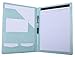 Portfolio Padfolio Resume Folder with Pocket, Premium Faux Leather Interview Writing Legal Pads Document Organizer Portfolio with Business Card Holder (Turquoise Teal Green)