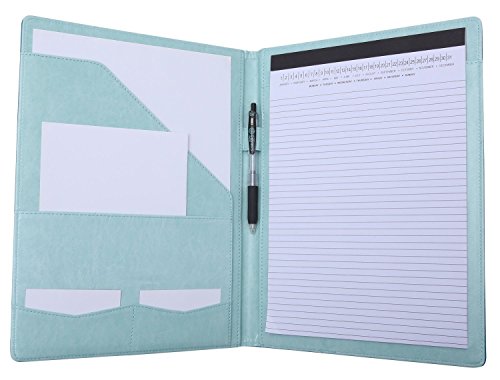 image for Mymazn Portfolio Padfolio Resume Folder with Pocket, Premium Faux Leat