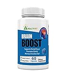 Health1st Brain Boost Supplement For Concentration, Memory, Focus,Clarity, Mood, Alertness, Sharp Mind, Cognitive Function Enhancement, Brain Booster Focus Memory Power Boost Supplement ( 60 Capsules)