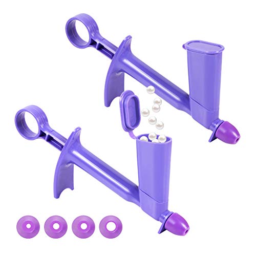 2 Pack Plastic Pearl Applicator Fondant Cake Decorating Tool Pearl Ball Applicator Sugarcraft Cake Tools for Cake Decoration with 1 set contains 4 adapters (3mm, 4mm, 5mm, 6mm) - Thumbnail 7