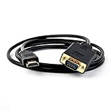 ZasLuke XF Times HDMI to VGA Gold Plated Active Video Adapter Cable 1080P HDMI Digital to VGA Analog Converter Cable (6 Feet/ 1.8 Meters)
