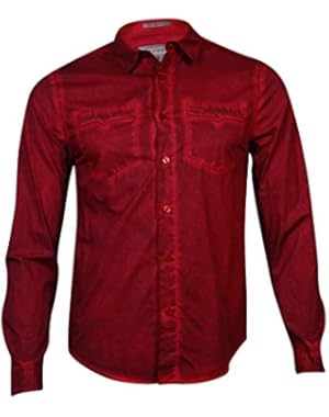 Men's Button Down Laguna Shirt (Chateau Red, S)