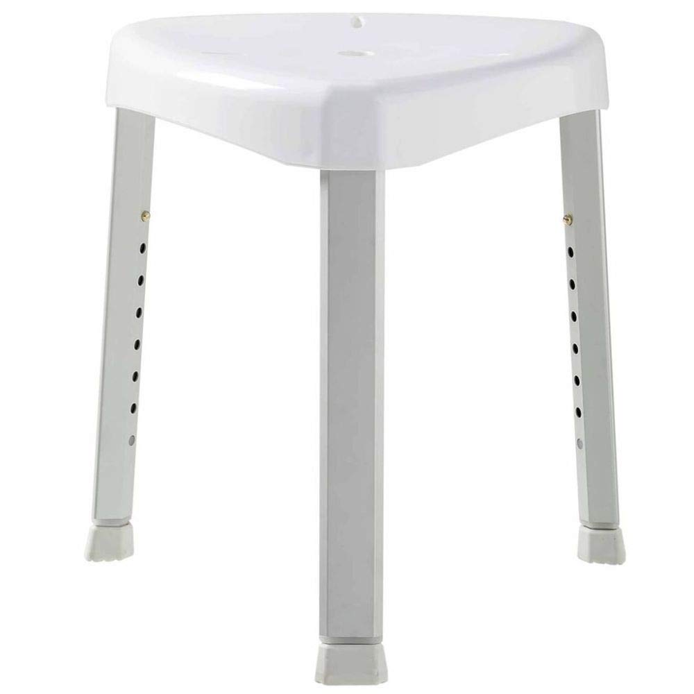 Tiger Libra Shower Stool, ABS, Aluminium, White, 43.9 x 57.6 x 40.8 cm