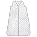 aden + anais Essentials Classic Sleeping Bag, 100% Cotton Muslin, Wearable Baby Blanket, Dove, Stars, Medium, 6-12 Months