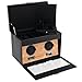 WOLF 453532 Bird's Eye Maple Double Watch Rotator with Cover and Storage Compartment