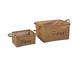 Ohuhu Jute Storage Baskets Organizers, 2-pack of 2 Sizes for Bookshelf, Cabinet, Kids Room, Playroom