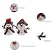 WEWILL 6 Pack Plush Hanging Christmas Tree Ornament Sets Santa and Snowman, 5.5inch