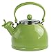 Calypso Basics by Reston Lloyd Harmonic Hum Whistling Teakettle with Glass Lid, 2.2-Quart, Lime