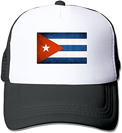 Adult's Cuban Flag Youth Mesh Baseball Cap Summer Adjustable Trucker Hat